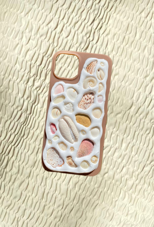 COFFEE Natural Seashell Mosaic Phone Case