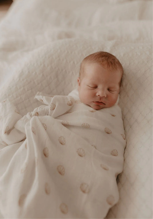 Cotton & Bamboo Swaddle - Nude Shell